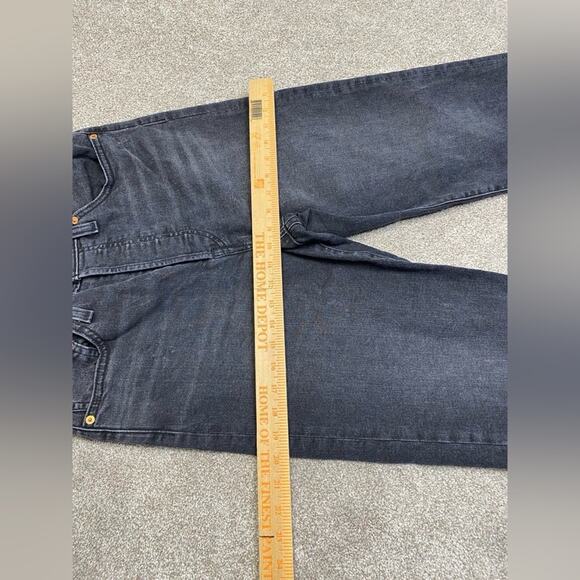 Classic Black Levi’s Ribcage Straight Ankle jeans 28x27 Highwaisted button fly - Picture 9 of 12